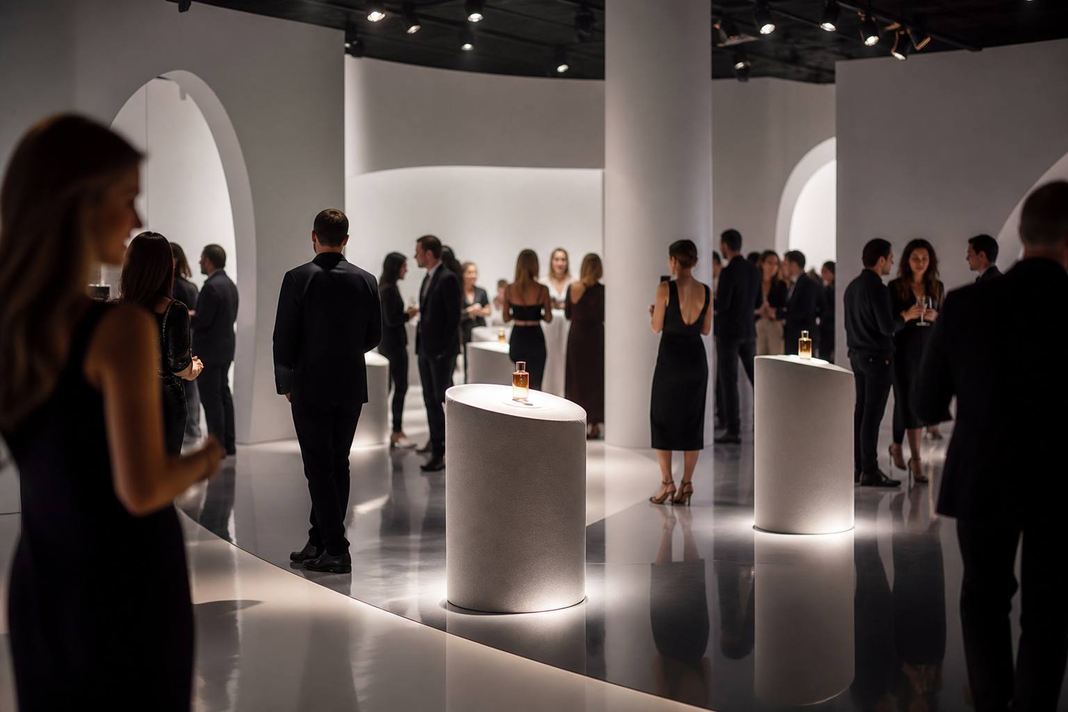 Product launch activation with sculptural display plinths